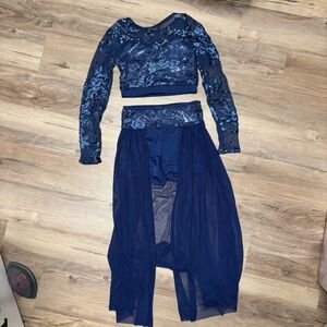 Weissman Navy Blue Dance Costume size SA